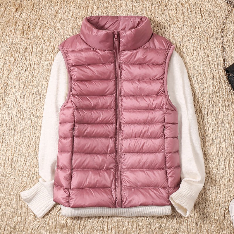 Waterproof Puffer Vest Lightweight for Women | Lora Pink