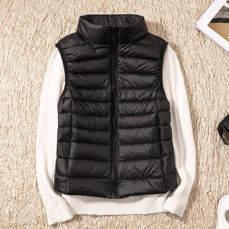 Waterproof Puffer Vest Lightweight for Women | Lora Black