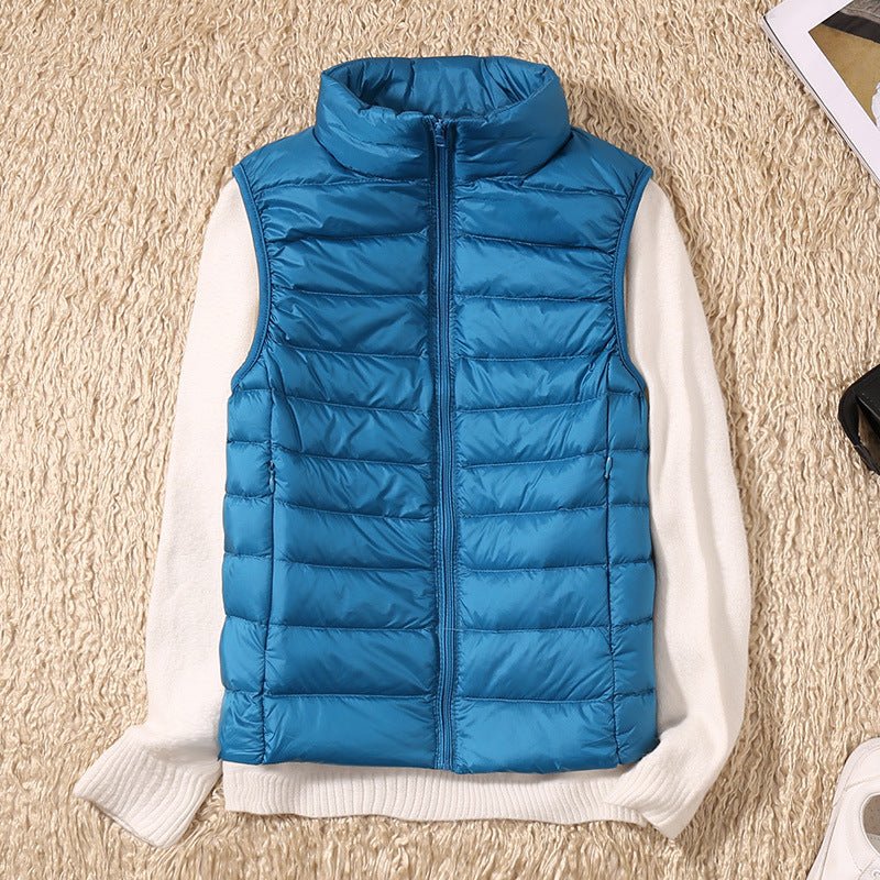 Waterproof Puffer Vest Lightweight for Women | Lora Light blue
