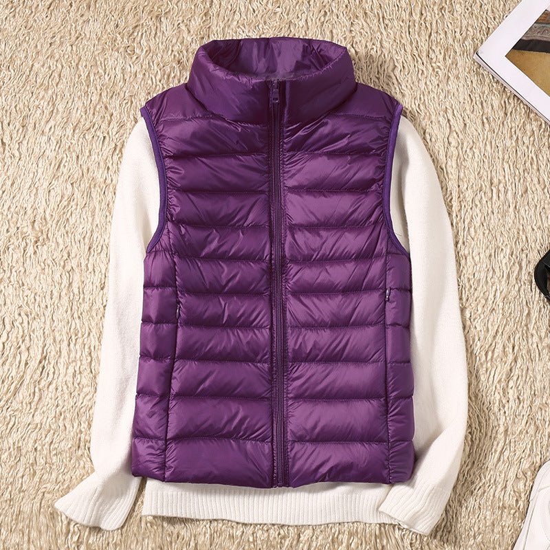 Waterproof Puffer Vest Lightweight for Women | Lora Purple
