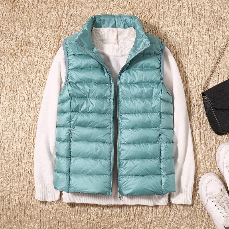 Waterproof Puffer Vest Lightweight for Women | Lora Turquoise