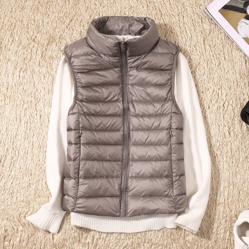 Waterproof Puffer Vest Lightweight for Women | Lora Champagne