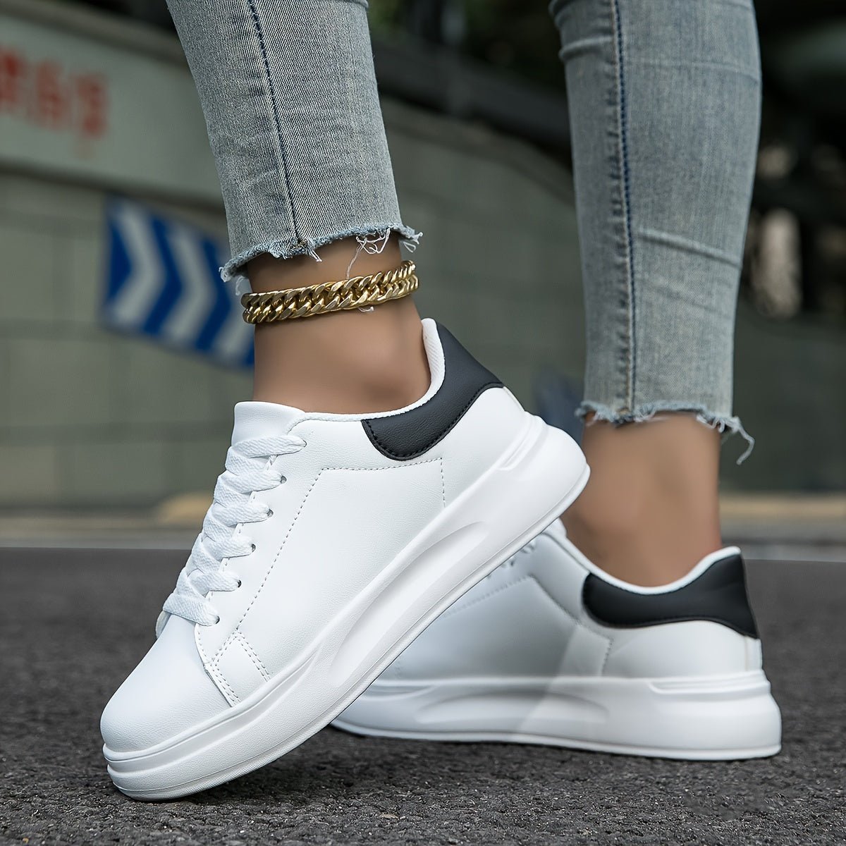 White Leather Sneakers for Women | Maya