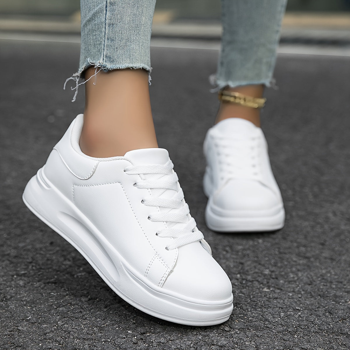 White Leather Sneakers for Women | Maya