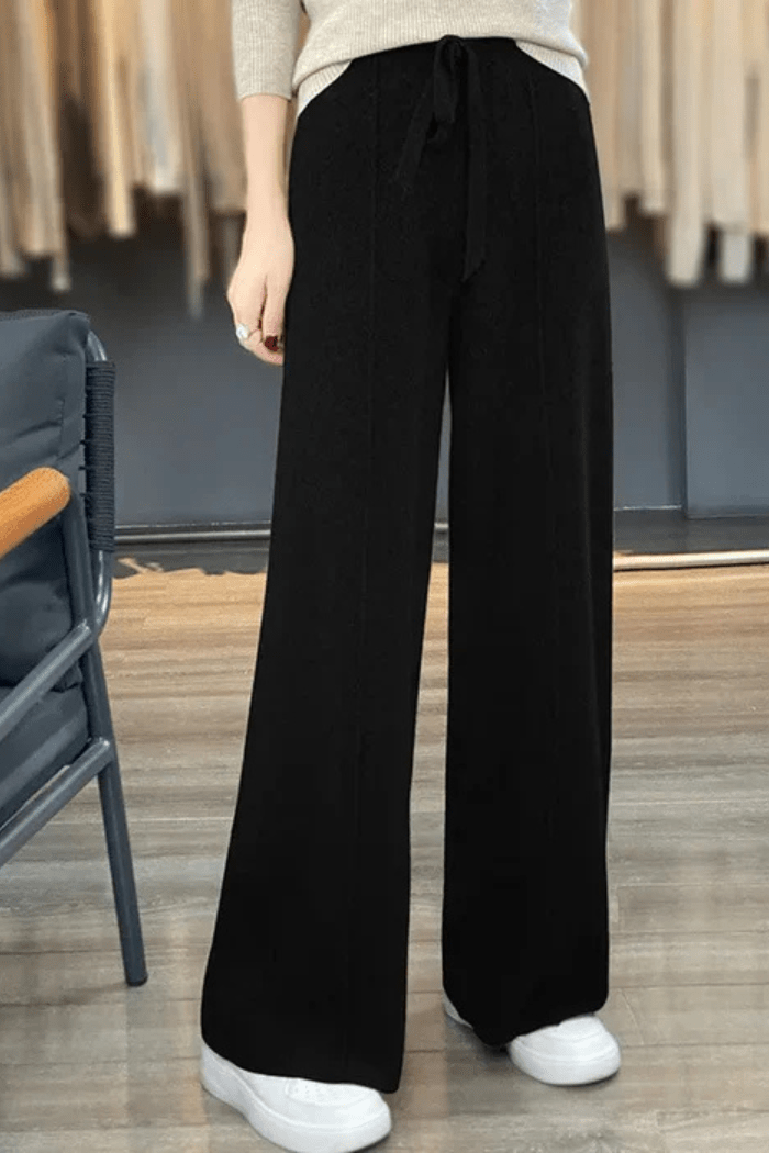 Wide Leg Knitted Sweatpants for Women | Maelle