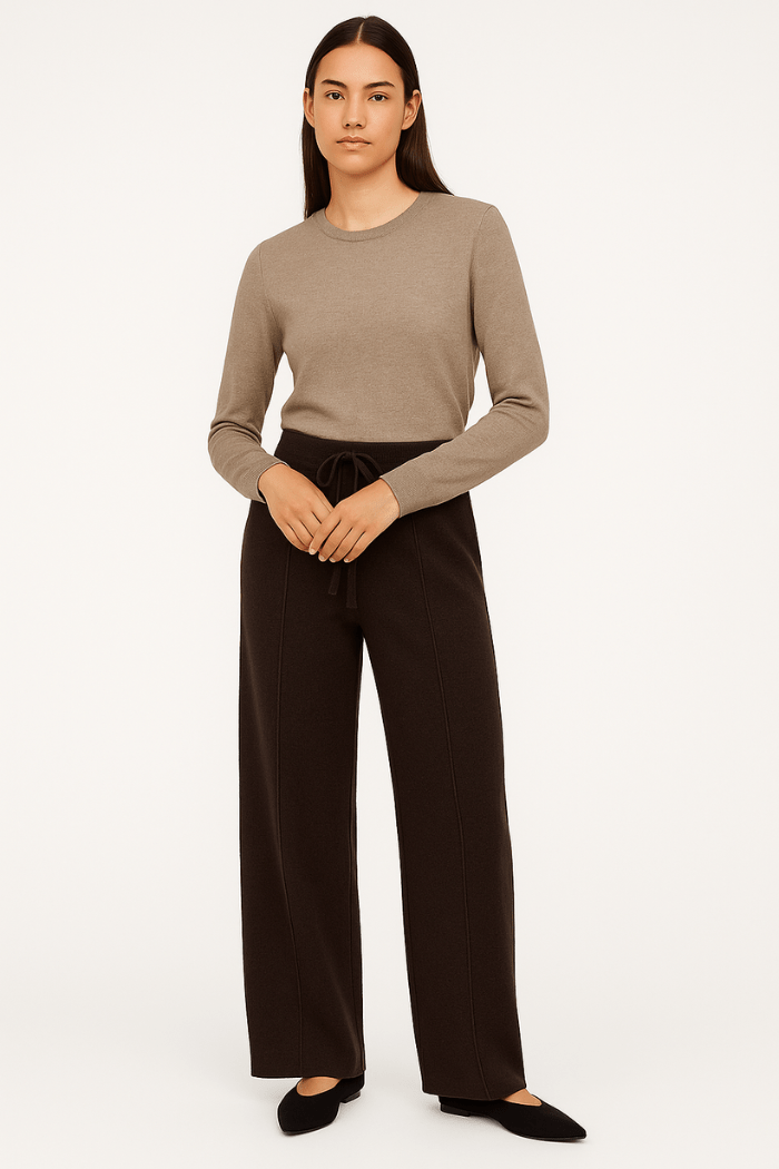 Wide Leg Knitted Sweatpants for Women | Maelle