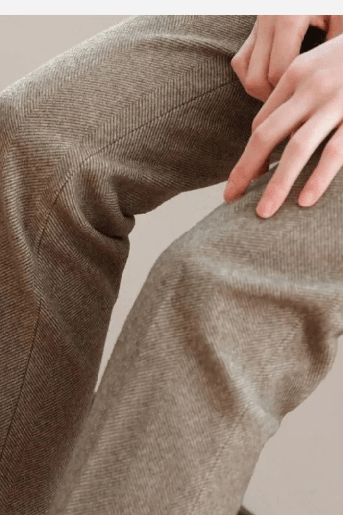 Wool Straight-Leg Trousers High Waisted for Women | Zantor