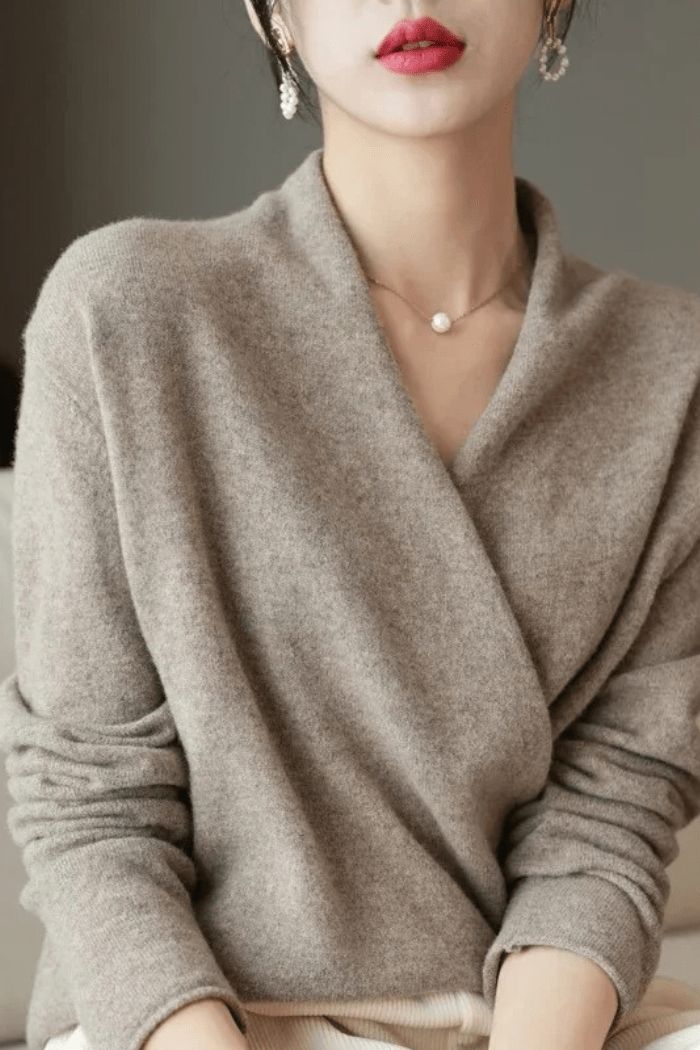 Wrap Sweater Elegant Fit for Women | Isadora