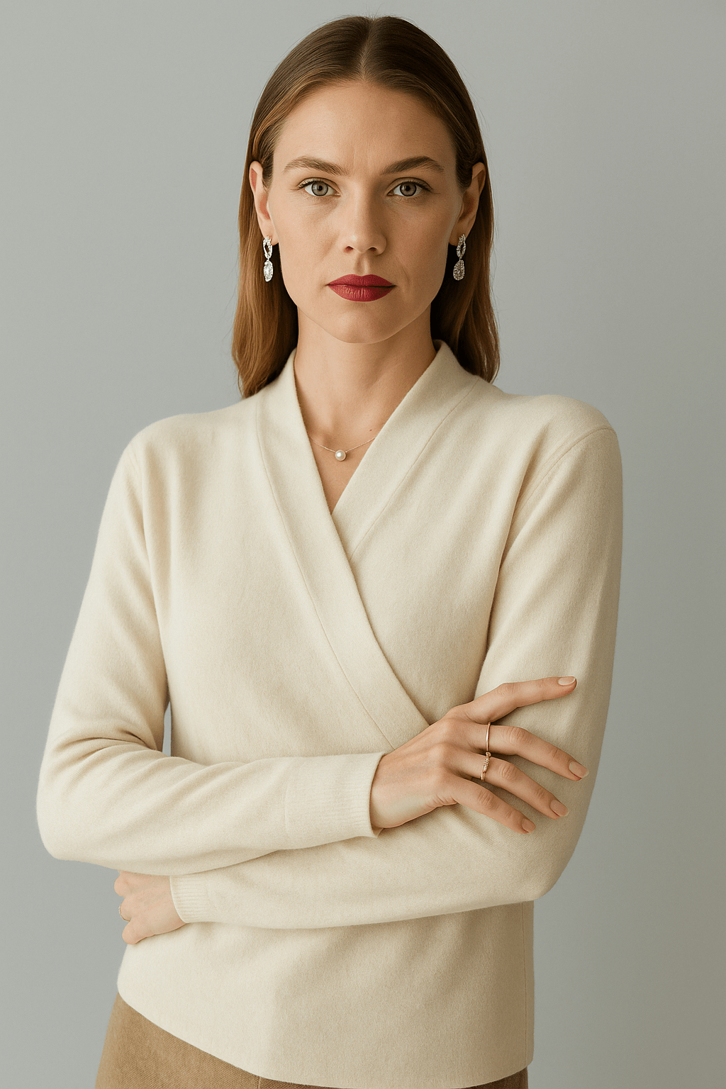 Wrap Sweater Elegant Fit for Women | Isadora