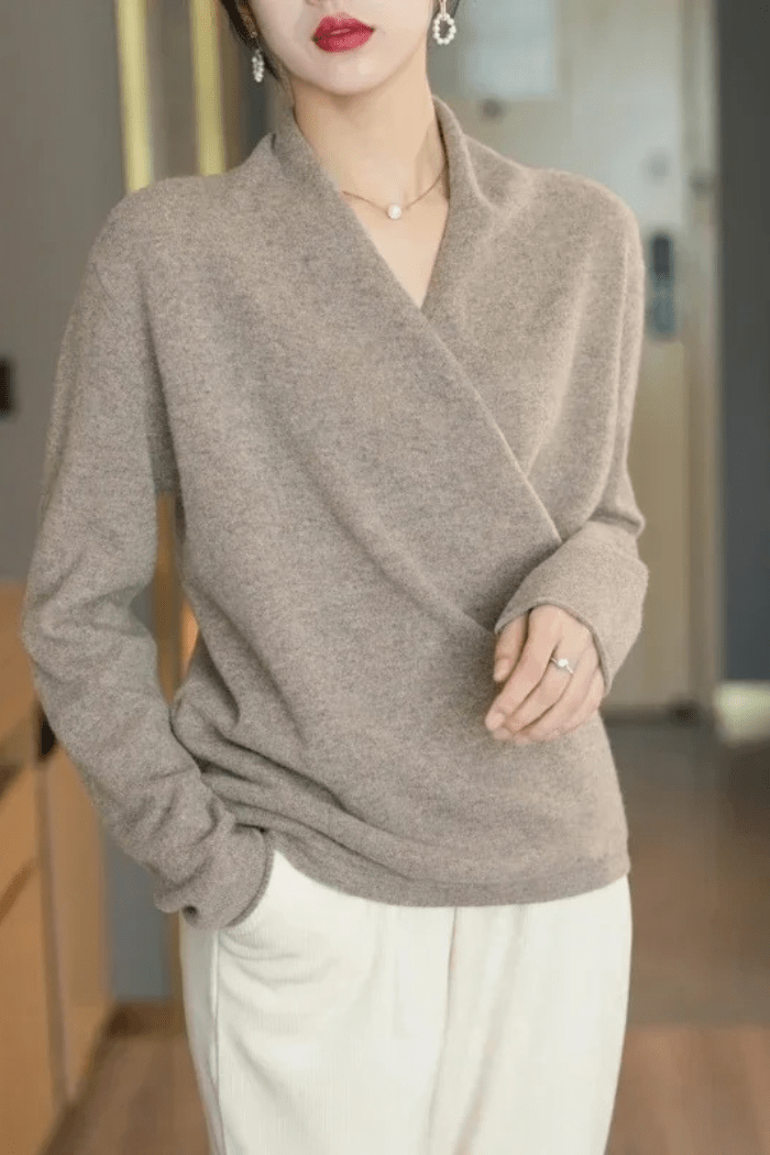 Wrap Sweater Elegant Fit for Women | Isadora