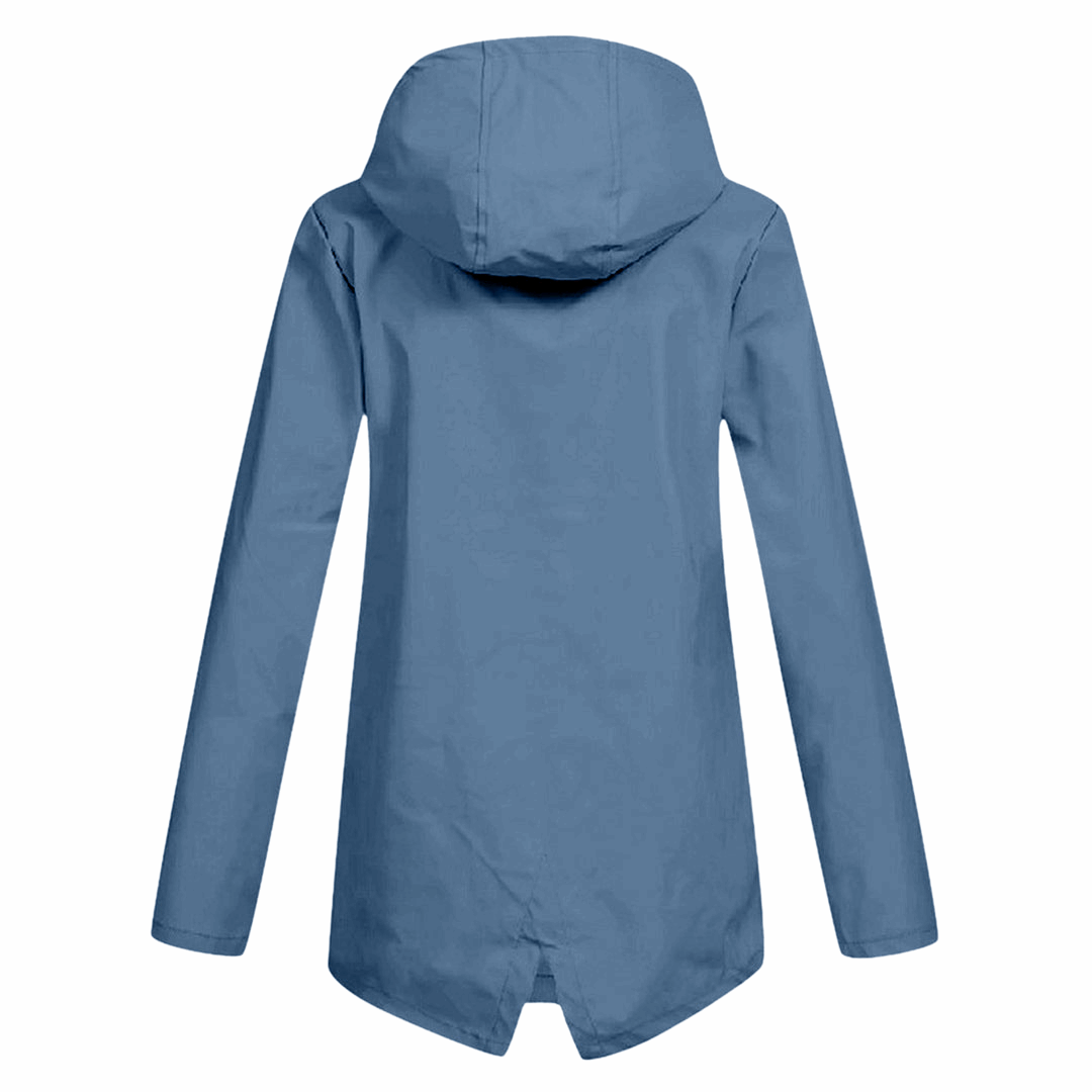Waterproof Long Hooded Raincoat for Women | Marvina