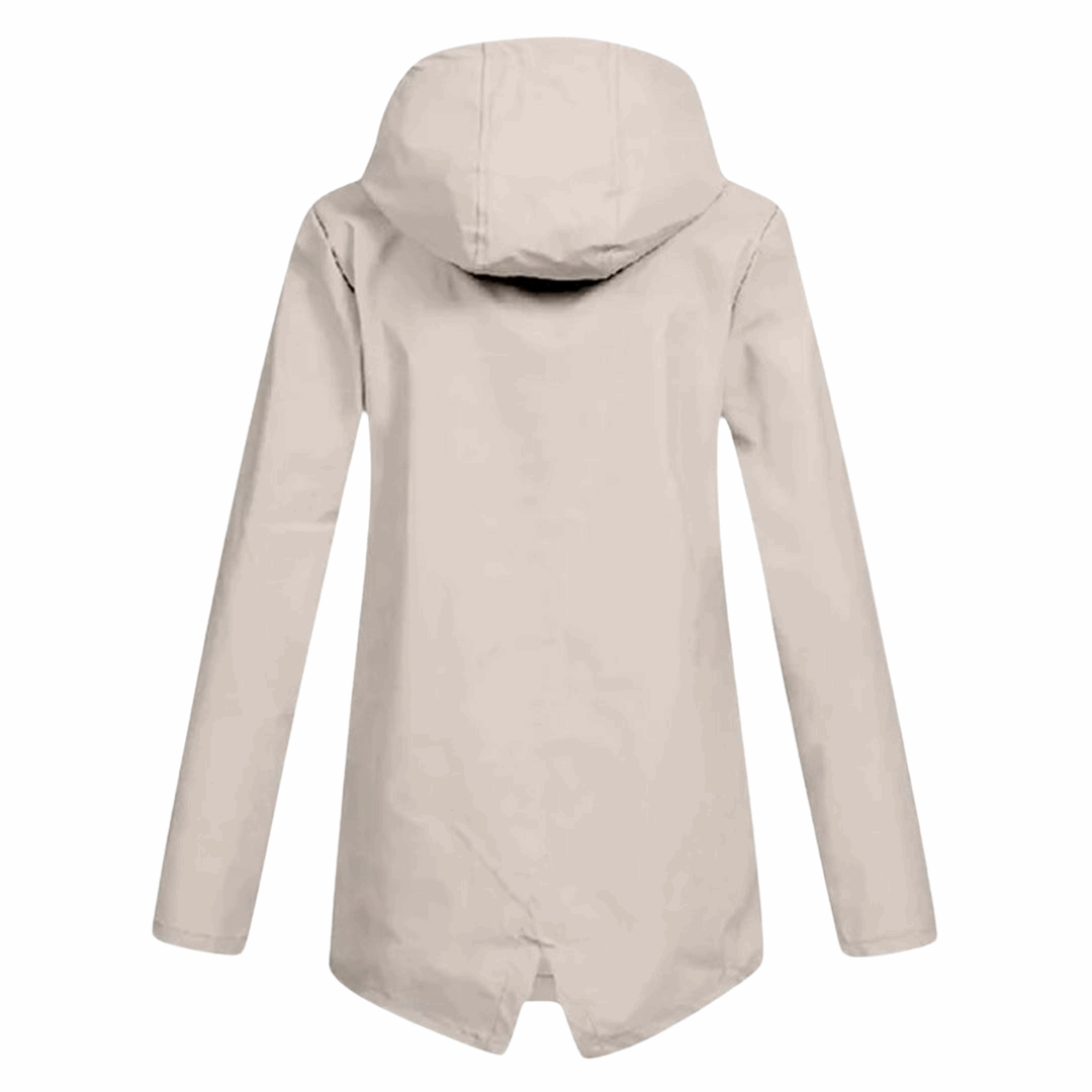 Waterproof Long Hooded Raincoat for Women | Marvina