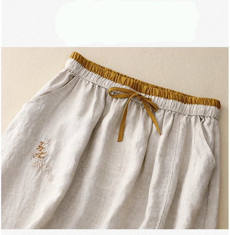 A-Line 100% Linen Skirt for Women | Hazel