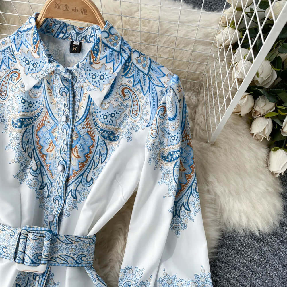 A-Line Maxi Dress with Long Sleeves for Women | Penelope