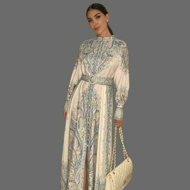 A-Line Maxi Dress with Long Sleeves for Women | Penelope