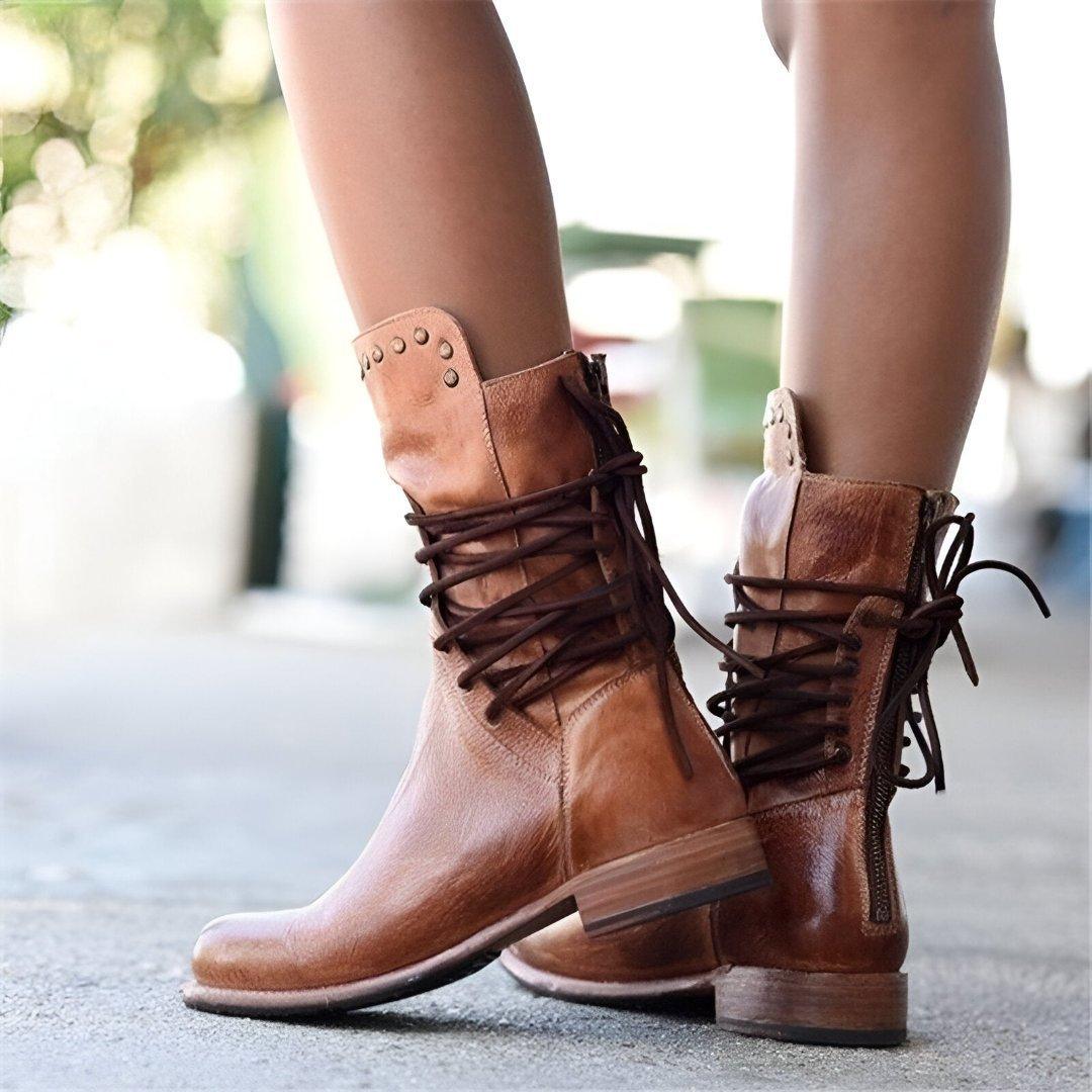 Alessia – Lace-Up Leather Boots