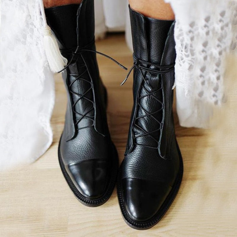 Alira – Women's Vegan Smooth Leather Ankle Boots