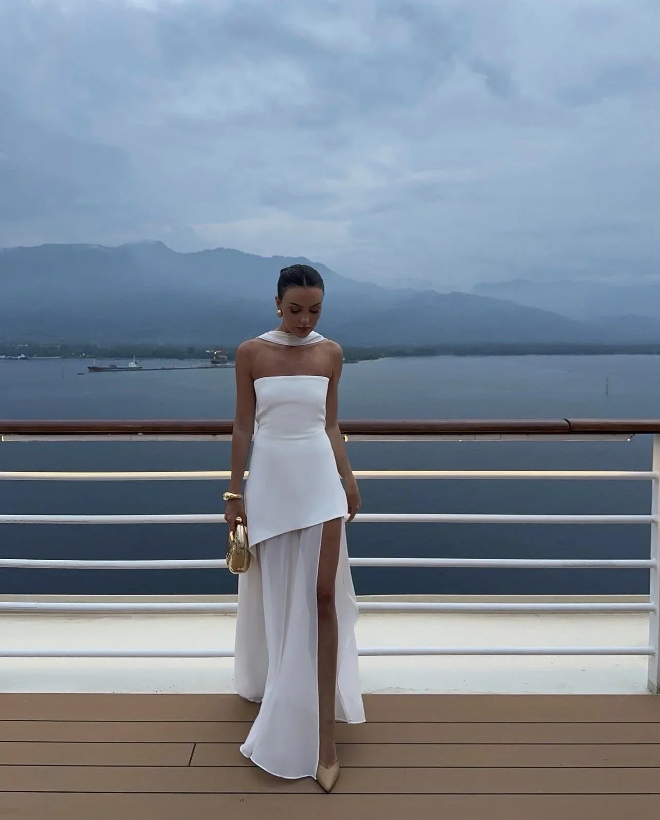 Asymmetrical Layered Maxi Dress for Women | Karina