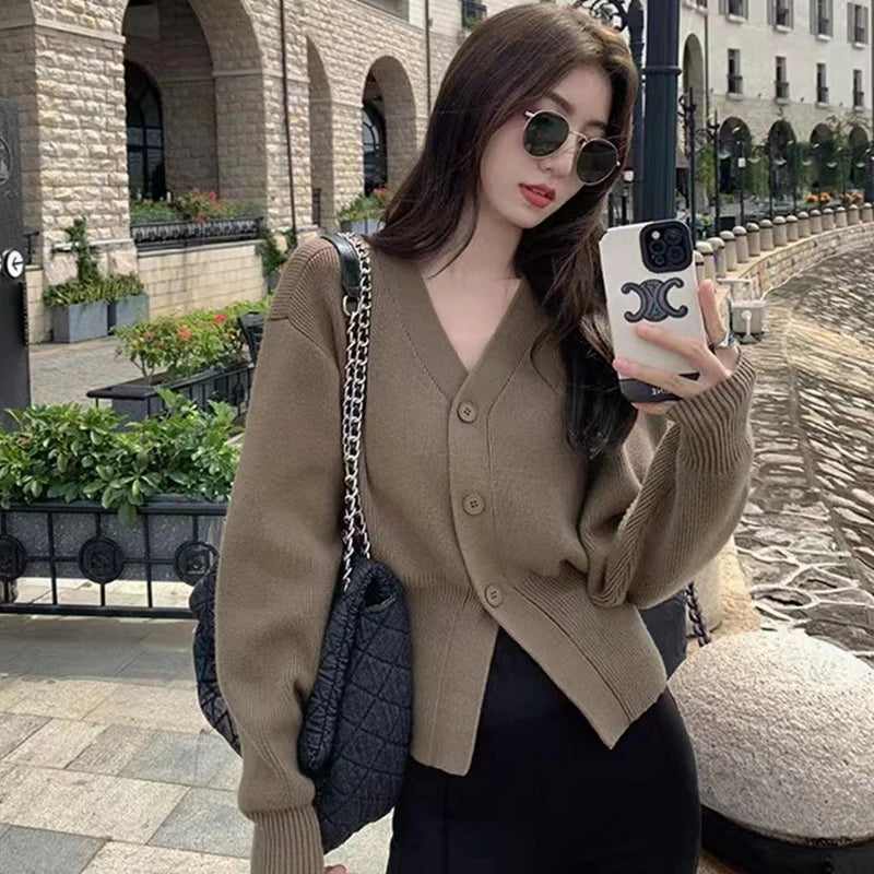 Long Sleeve Cardigan Stylish Fit for Women | Beca Khaki One Size