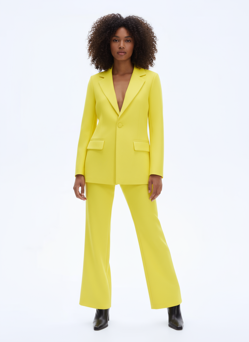 Blazer & Pants Set For Women | Seraphina Yellow