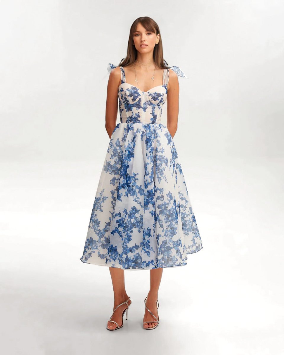 Blue Midi Dress for Women | Dema Blue
