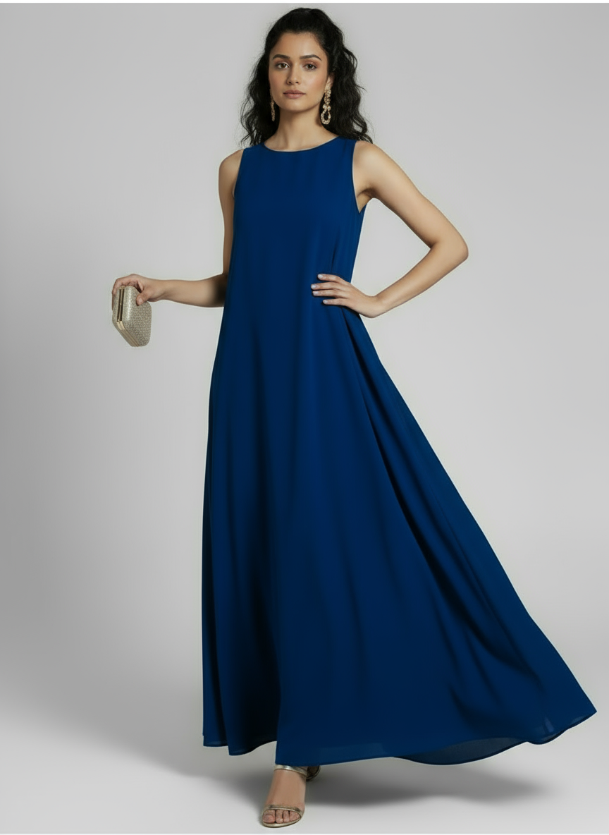 Women Sleeveless A-Line Evening Gown | Hazel
