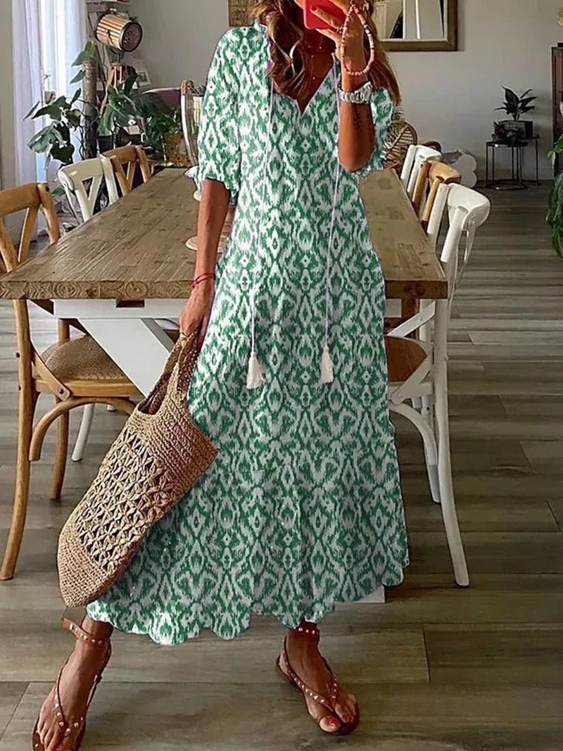 Boho Maxi Dress for Women | Kiara Green