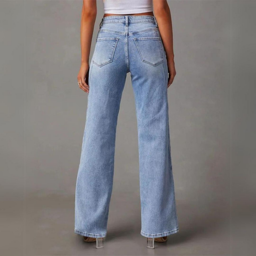 Wide-Leg High-Waisted Denim Jeans for Women | Brooke