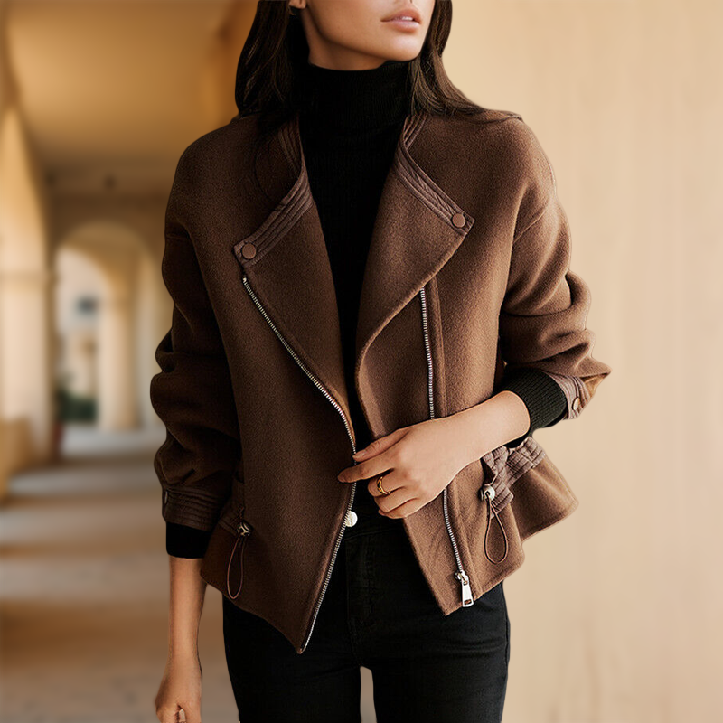 Brown Vintage Sherpa Jacket for Women | Liora