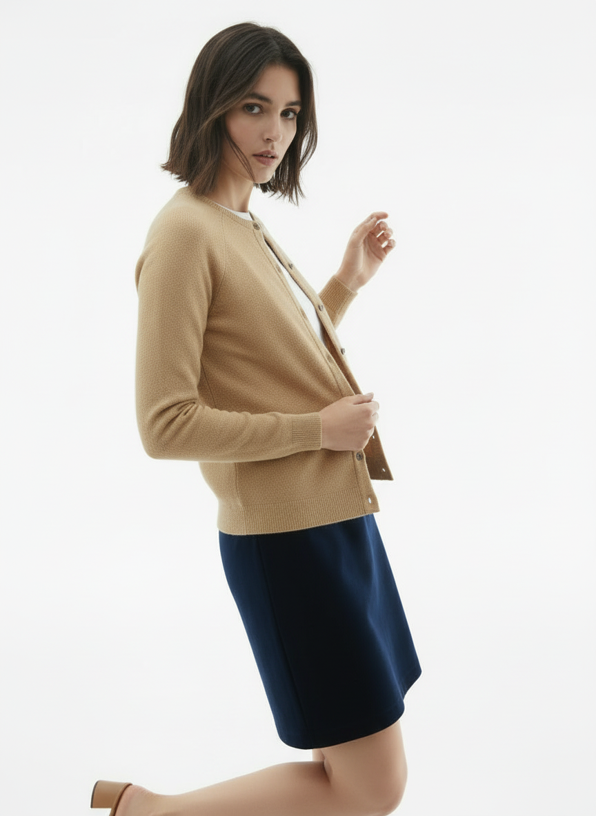 Button-Up Wool Cardigan Lightweight for Women | Maelle