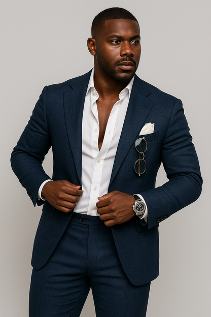 Castello – Men's Linen Wedding Suit 2-Piece Set