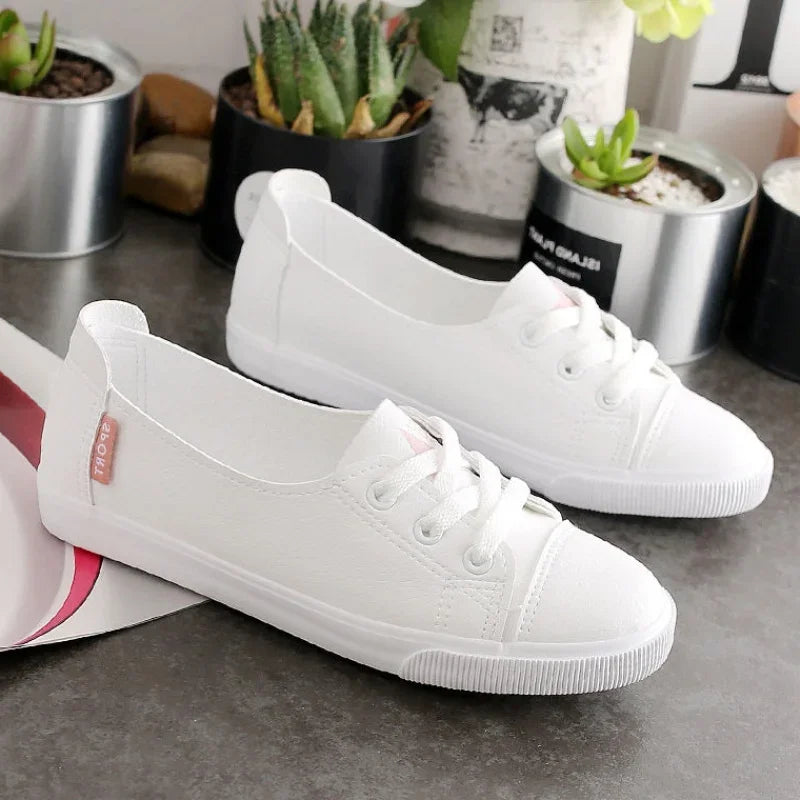 Casual Flat Lace-up Sneakers for Women | Camila Pink