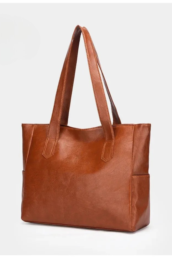 Vintage Style Leather Shoulder Bag for Women | Celia