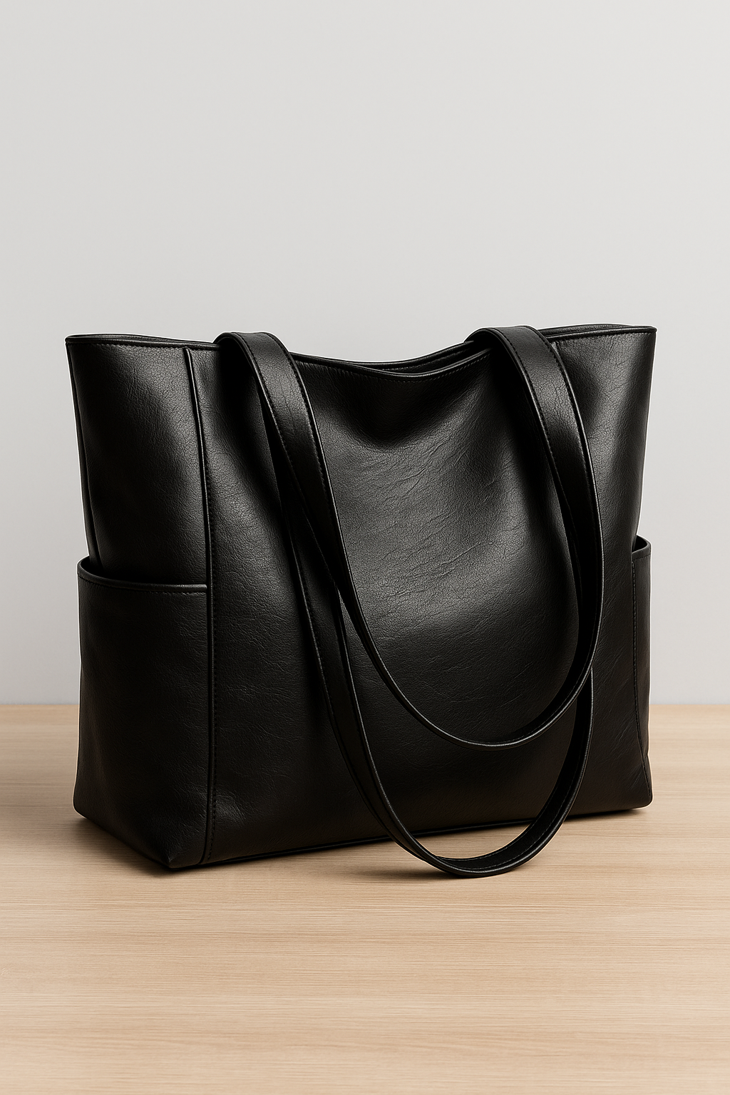 Celia – Vintage Leather Shoulder Bag Black