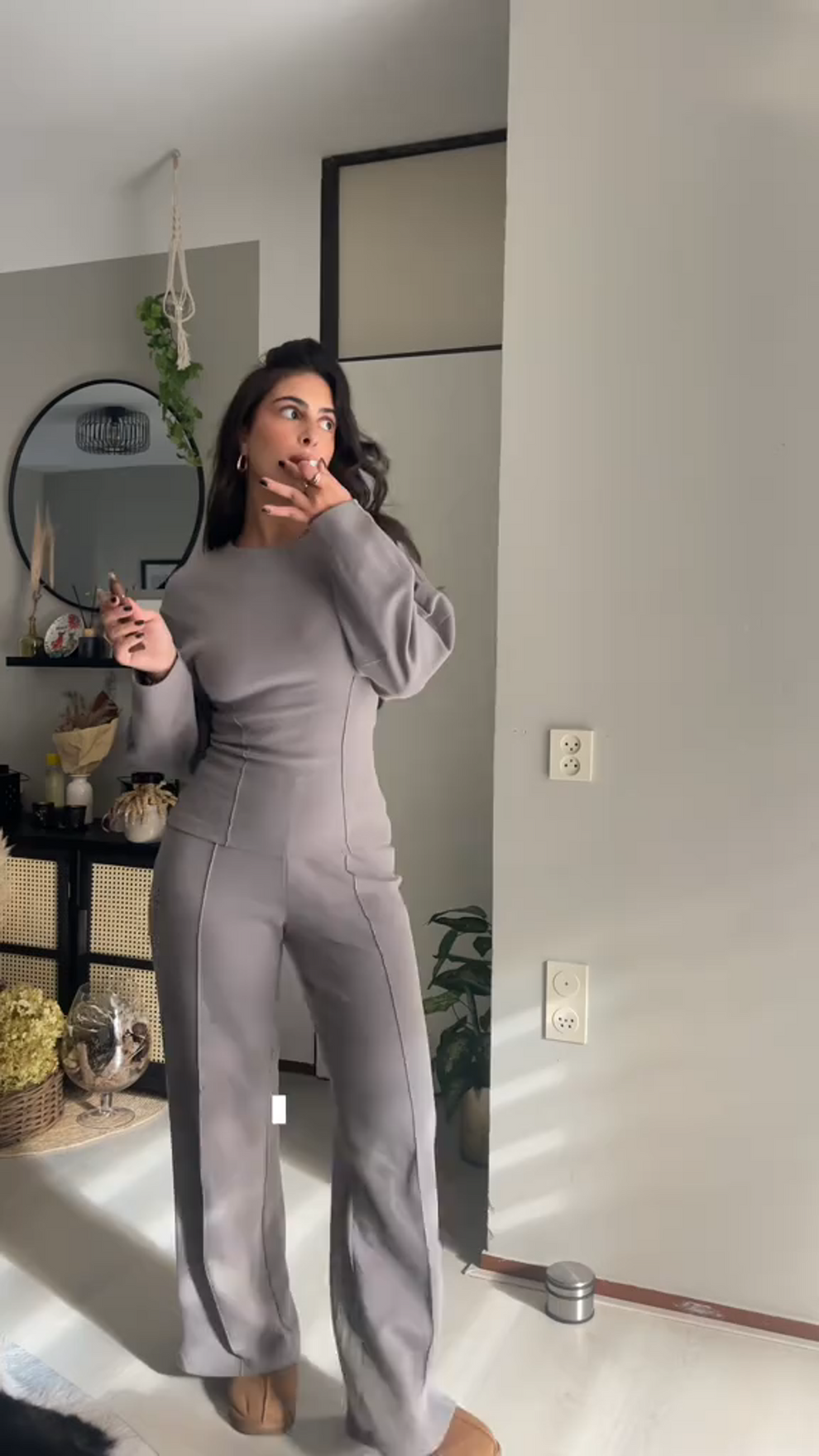 Chic Two-Piece Long Sleeve Lounge Set for Women| Wilma