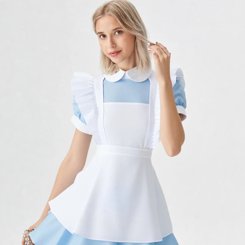 Classic Alice Blue Maid Party Costume Dress for Women | Eveline