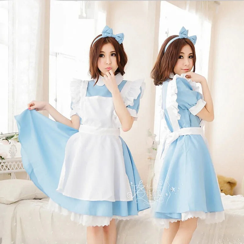 Classic Alice Blue Maid Party Costume Dress for Women | Eveline