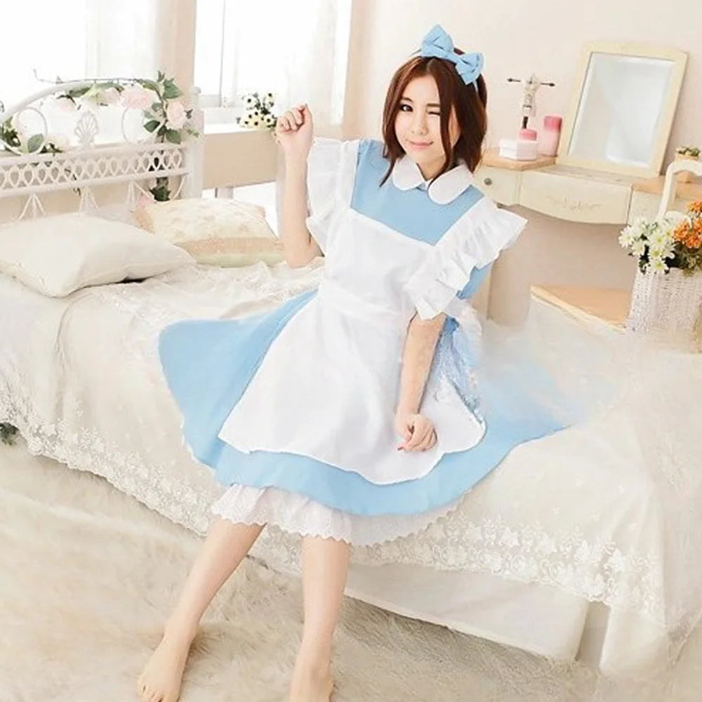 Classic Alice Blue Maid Party Costume Dress for Women | Eveline