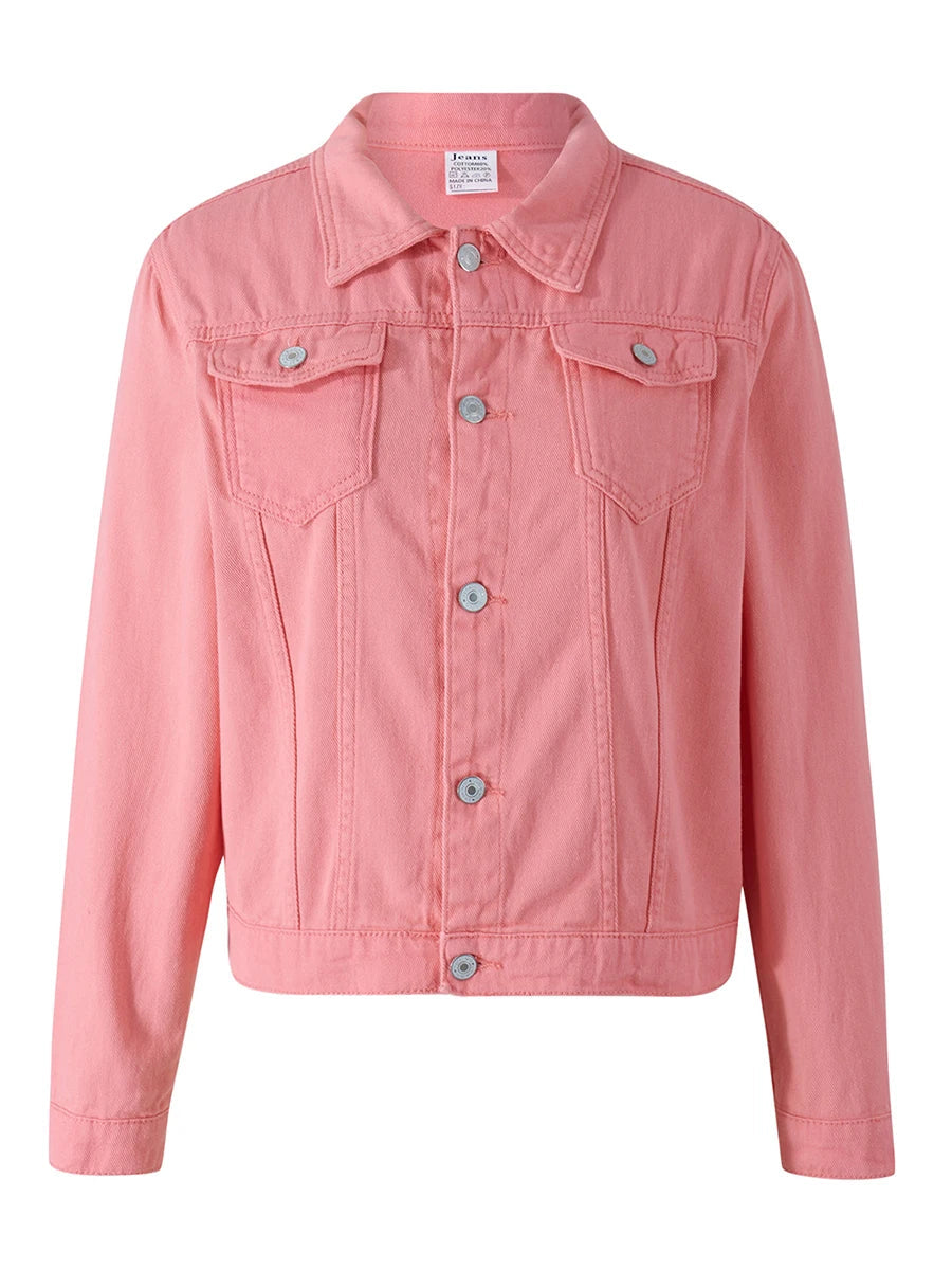 Classic Cropped Denim Jacket for Women | Jaylin