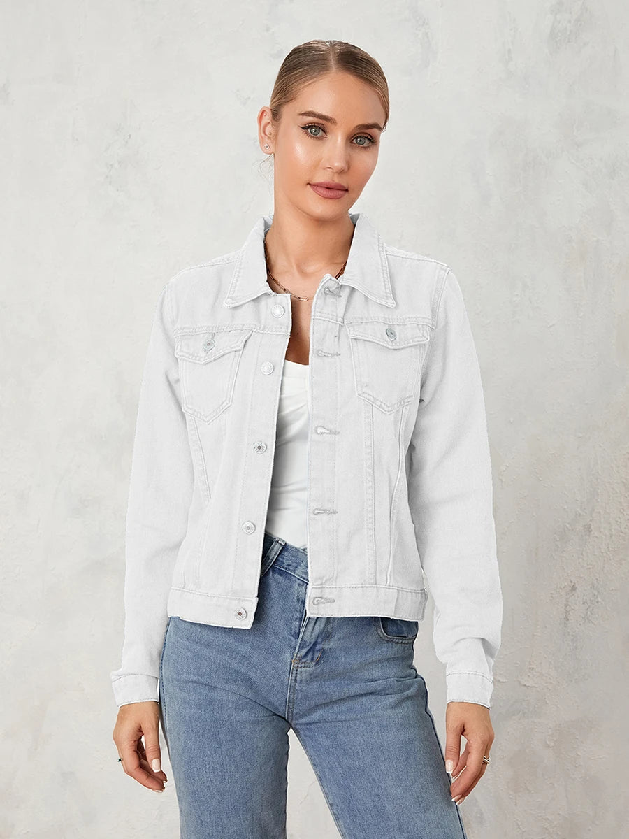 Classic Cropped Denim Jacket for Women | Jaylin White