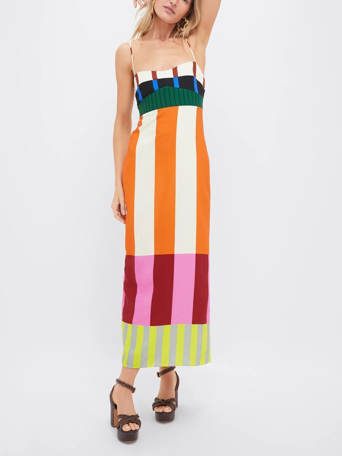 Color-Blocked Maxi Dress for Women | Paloma