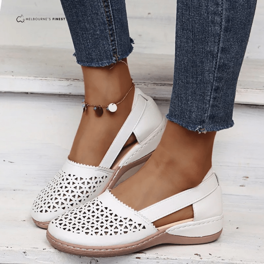 Comfortable Supportive Shoes For Women | Lirena White
