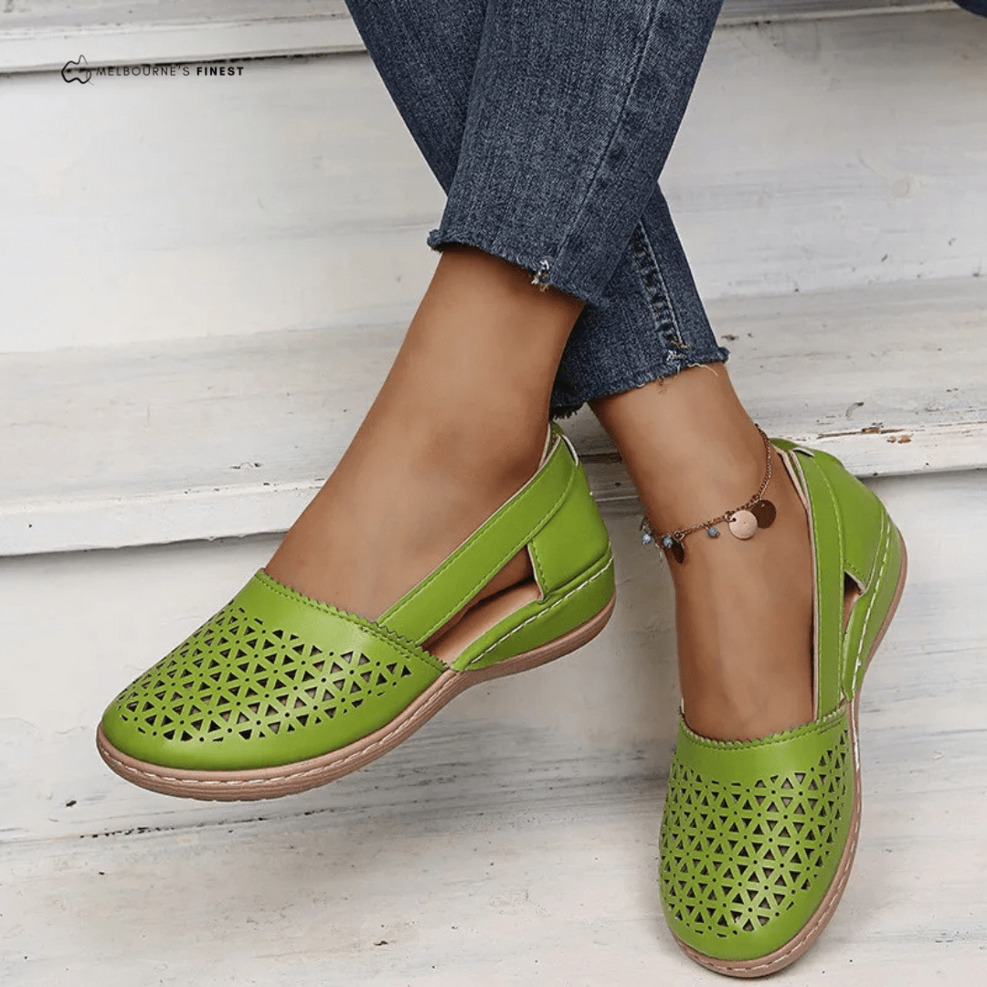 Comfortable Supportive Shoes For Women | Lirena Light Green