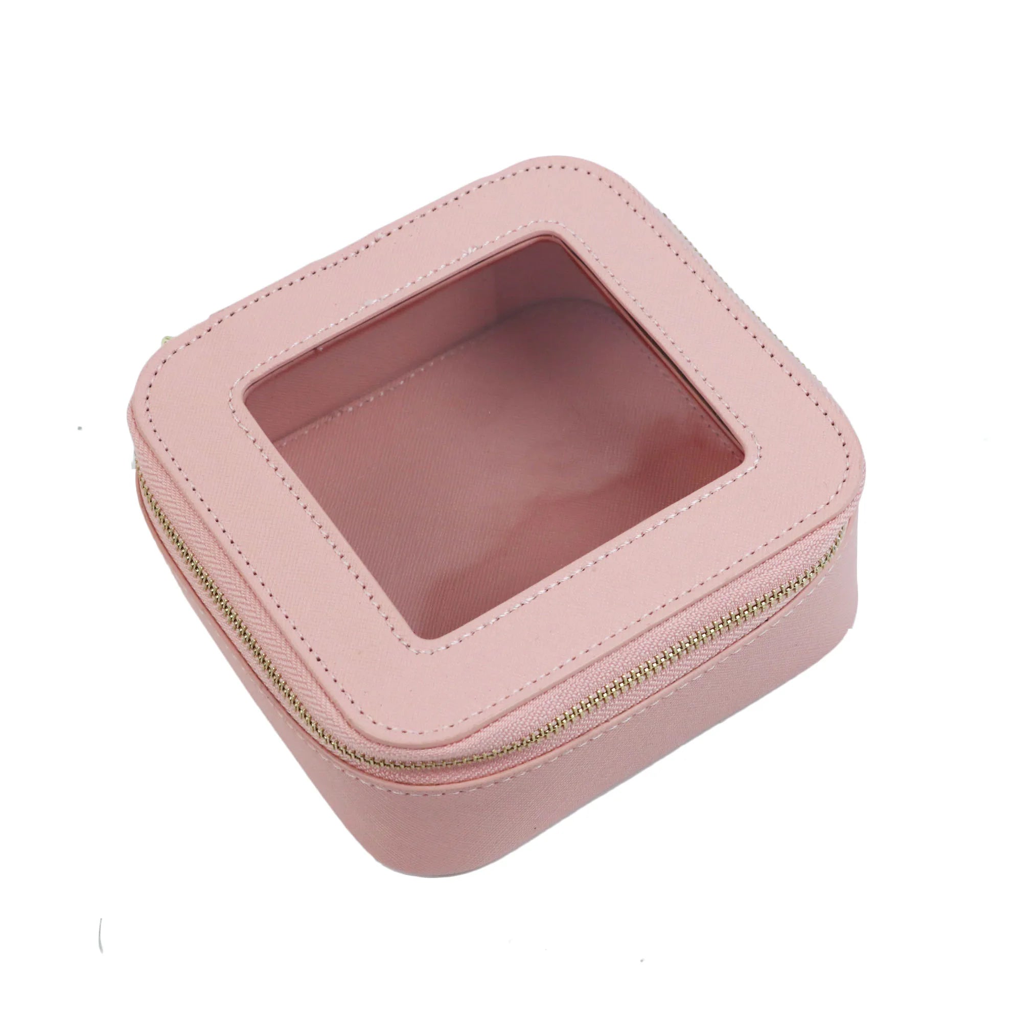 Compact Travel Makeup Storage Box for Women | Veronica Pink 13x5.5x12.5cm