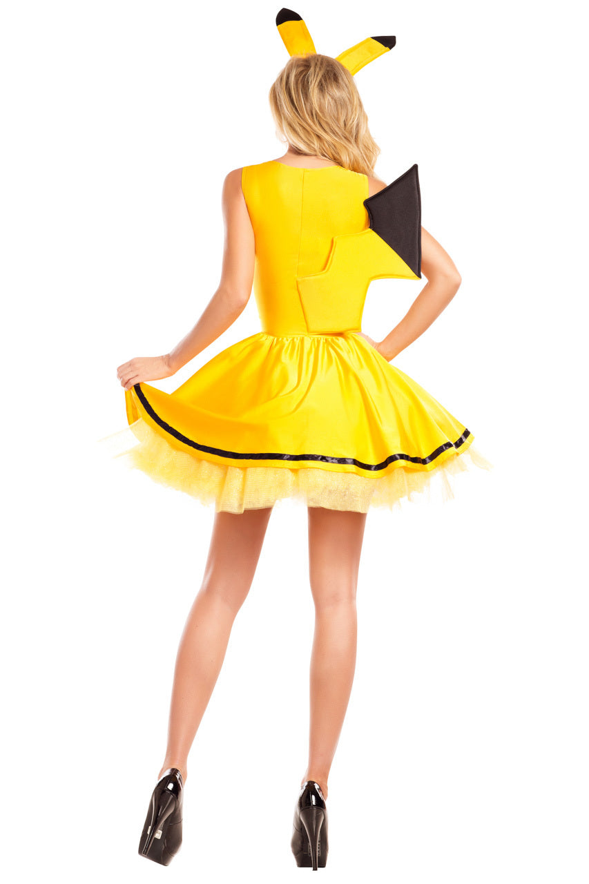 Electric Mouse Inspired Yellow Party Costume Dress for Women | Kira