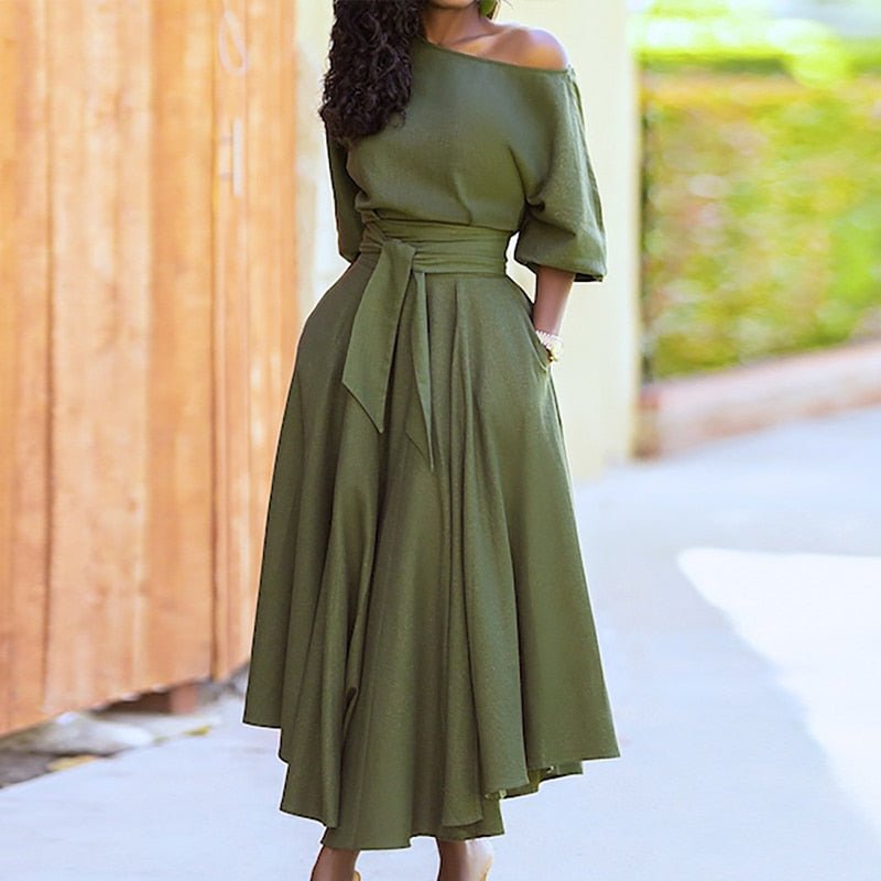 Elegant Cotton Dress For Women | Liora Green