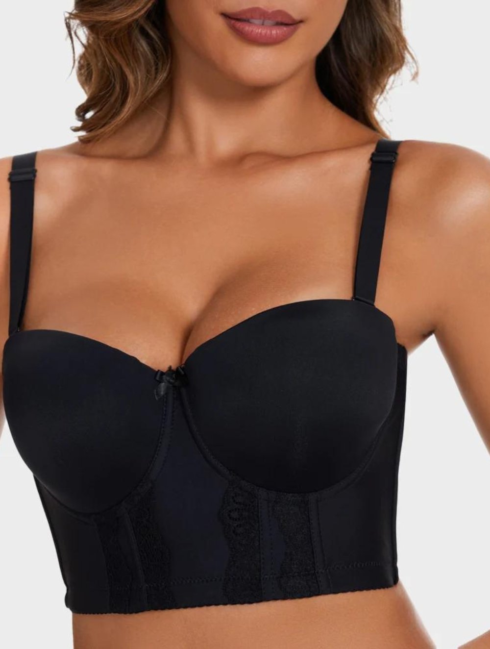 Elegant Longline Strapless Bra with Underwire Support for Women | Isabella