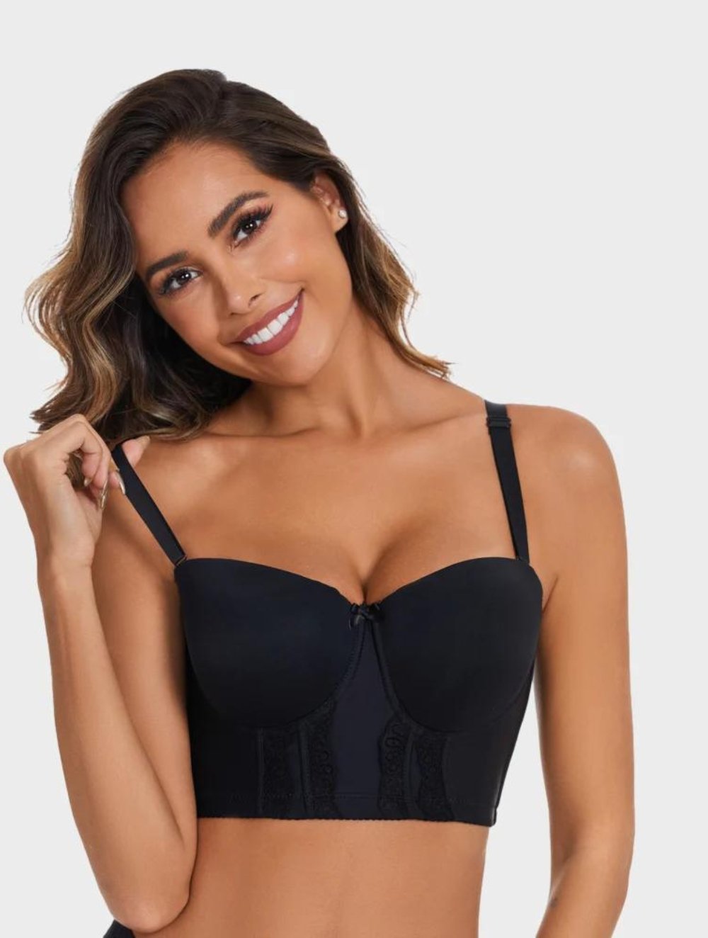 Elegant Longline Strapless Bra with Underwire Support for Women | Isabella