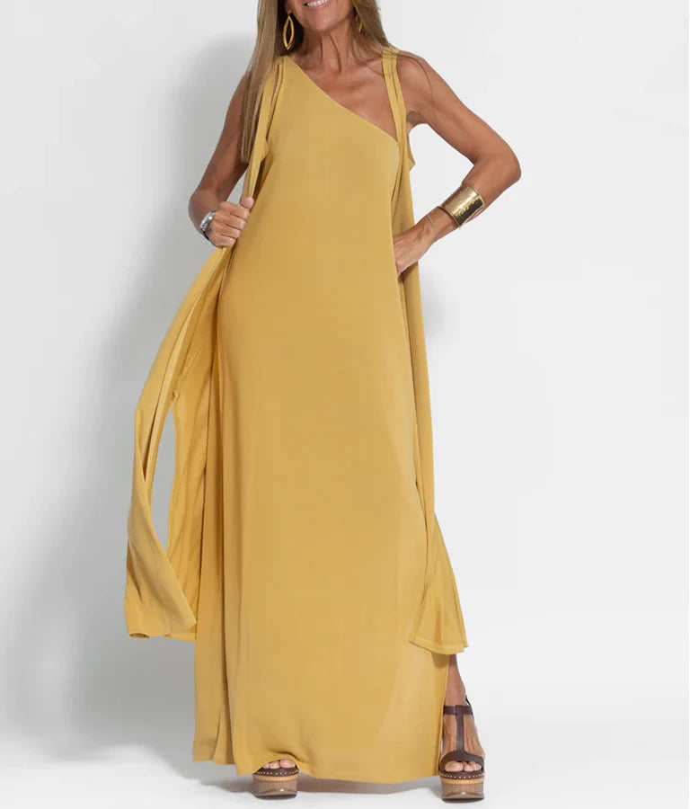 Elegant One Shoulder Maxi Dress for Women | Eleanor