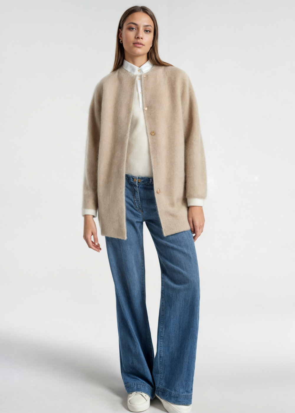 Elina – Relaxed Open-Front Cardigan